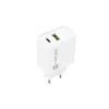 Netvoedingssnellader NATEC RIBERA 12V 20W USB-C PD 3.0 + USB-A Samsung AFC wit
