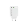 Netvoedingssnellader NATEC RIBERA 12V 20W USB-C PD 3.0 + USB-A Samsung AFC wit