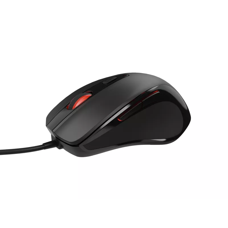 Bekabelde optische muis NATEC NMY-2047 USB Type-A, 4000 DPI, 6 knoppen, rechtshandig, achtergrondverlichting
