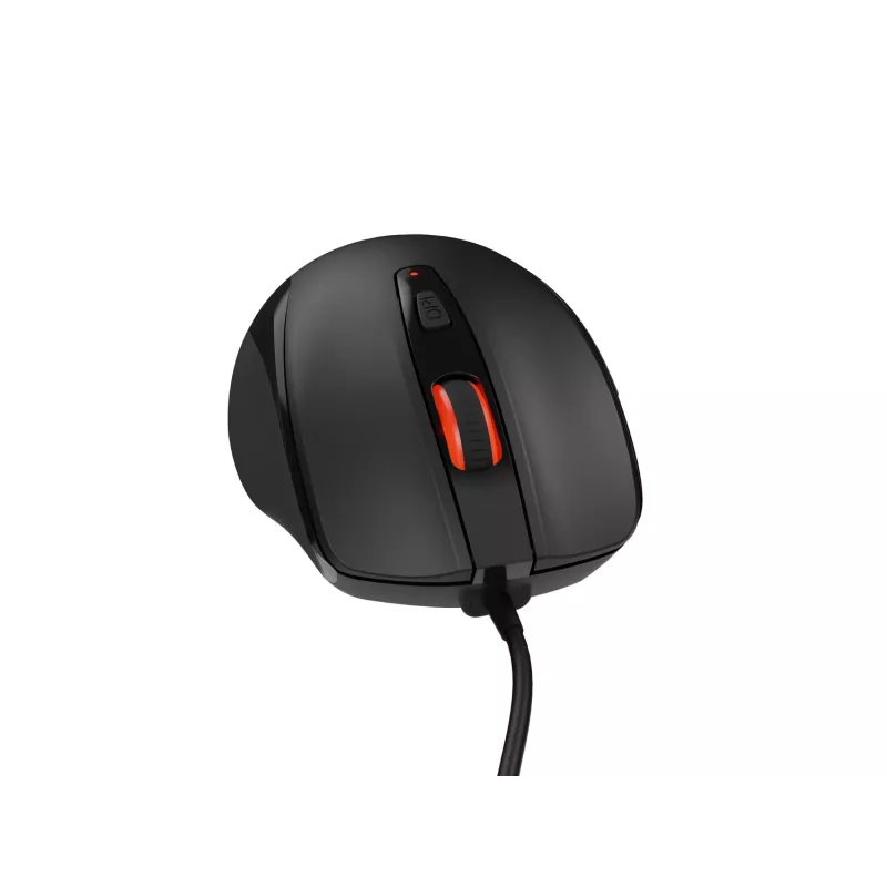 Bekabelde optische muis NATEC NMY-2047 USB Type-A, 4000 DPI, 6 knoppen, rechtshandig, achtergrondverlichting