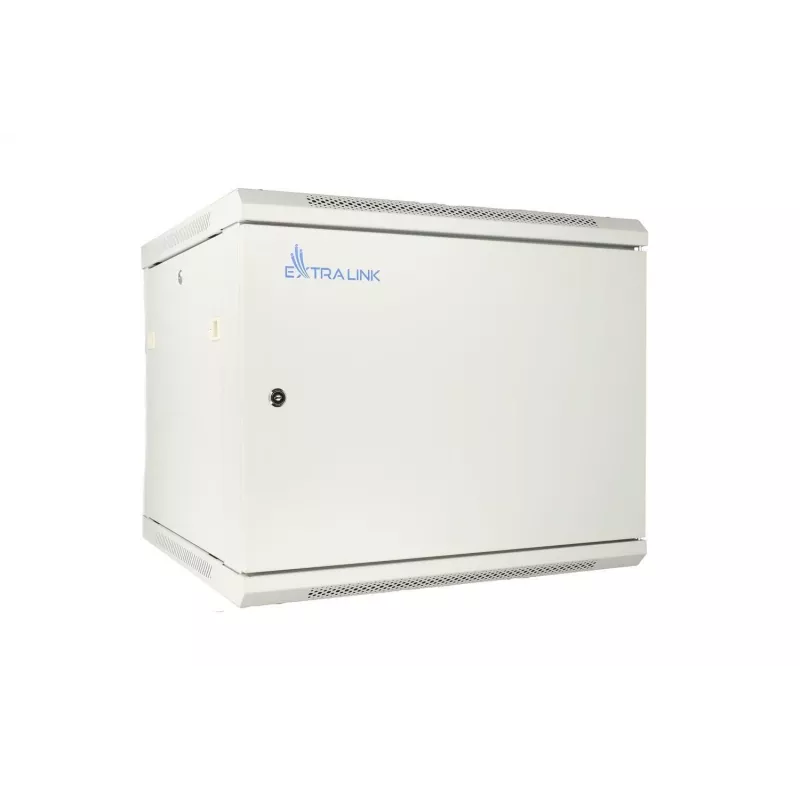 Extralink rackbehuizing 9U 600x600 ASP grijs wandgemonteerd, metalen deur
