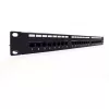 Patchpanel 19 inch 24 poorten, CAT6, S/FTP, 1U, kabelmanagement, zwart (compleet)