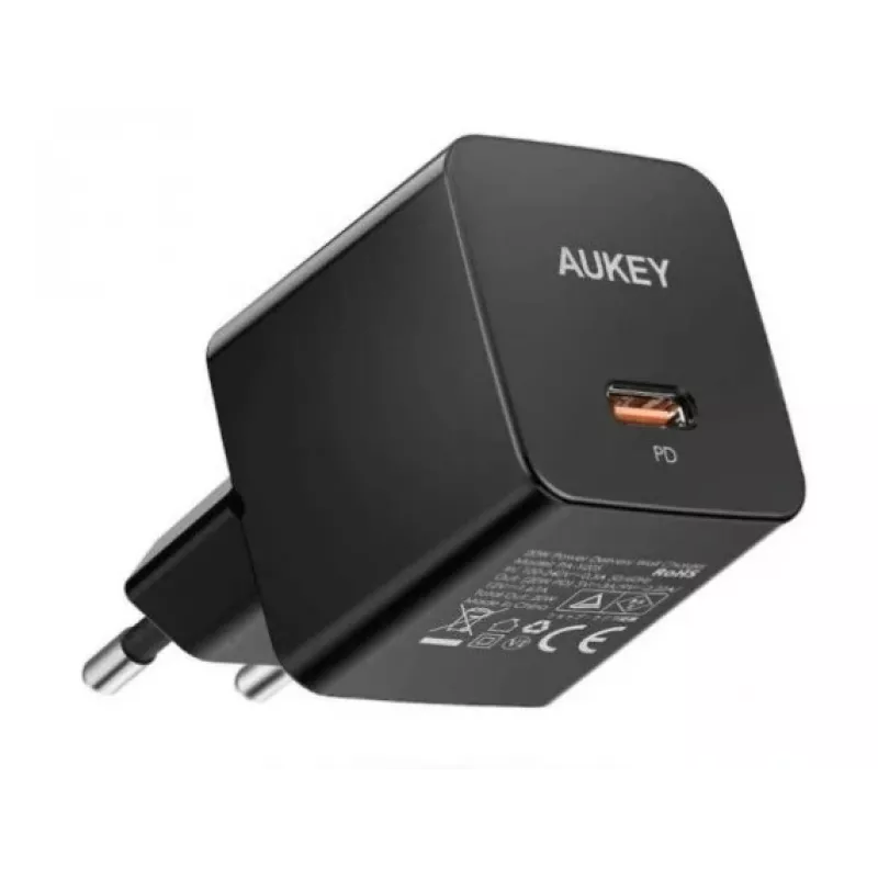 Wandlader Aukey PA-Y20S 20W USB-C Power Delivery, compact, één aansluiting