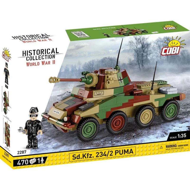 Cobi Historical Collection WWII Sd.Kfz 234/2 Puma voertuig, meerkleurig