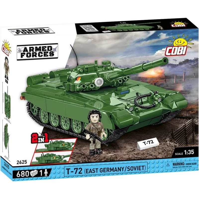 Bouwsteenset COBI T-72 Oost-Duitsland/Sovjet 680 onderdelen