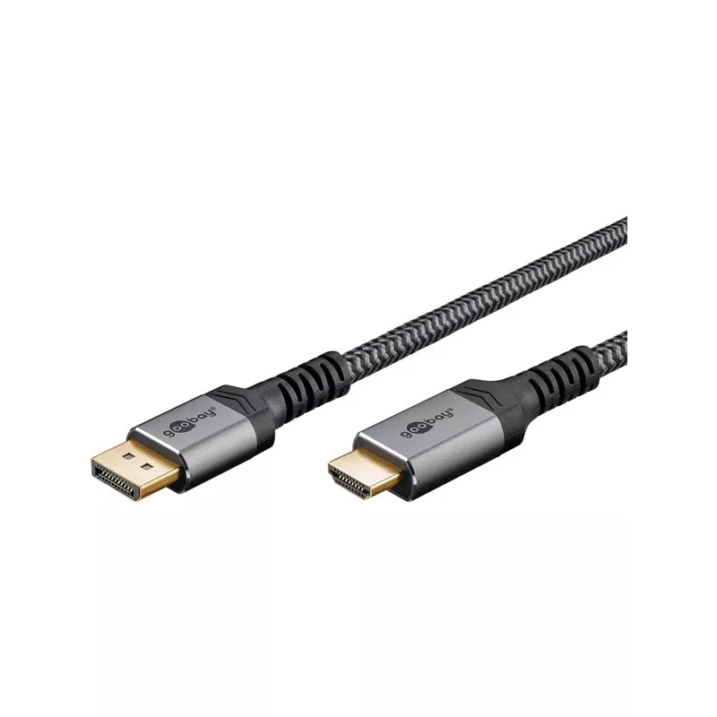 Goobay 65268 Videokabeladapter 1 m DisplayPort HDMI grijs (65268)