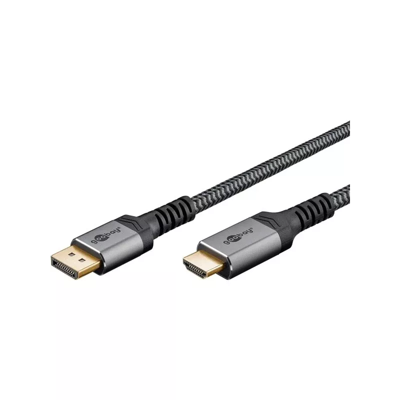 Goobay 65271 videokabel-adapter 5 m DisplayPort HDMI grijs (65271)