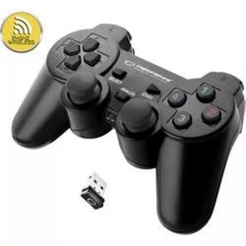 Esperanza EGG108K gaming-controller zwart USB 2.0 gamepad analoog / digitaal pc, PlayStation 3