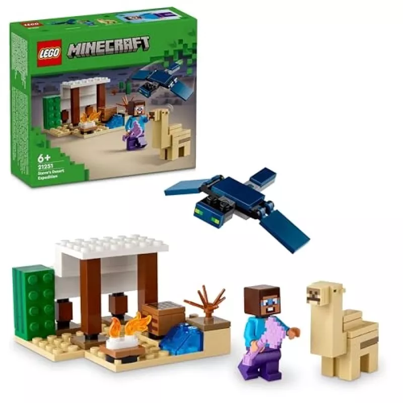 LEGO Minecraft 21251 Steves woestijnexpeditie speelgoed-bioom bouwset