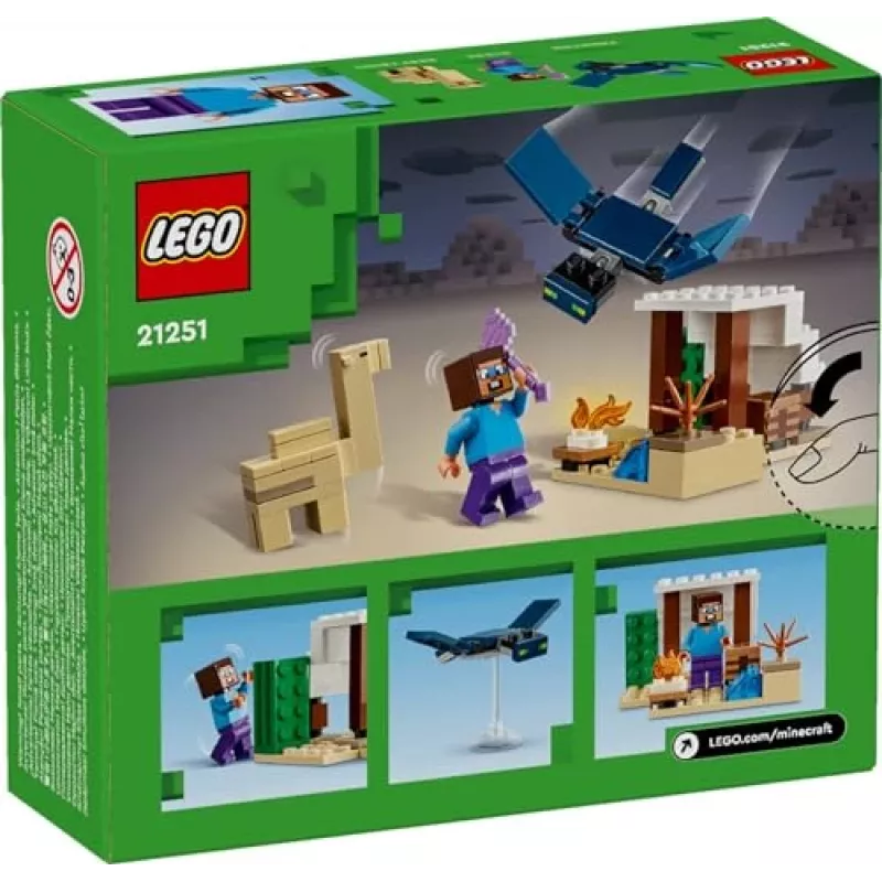 LEGO Minecraft 21251 Steves woestijnexpeditie speelgoed-bioom bouwset
