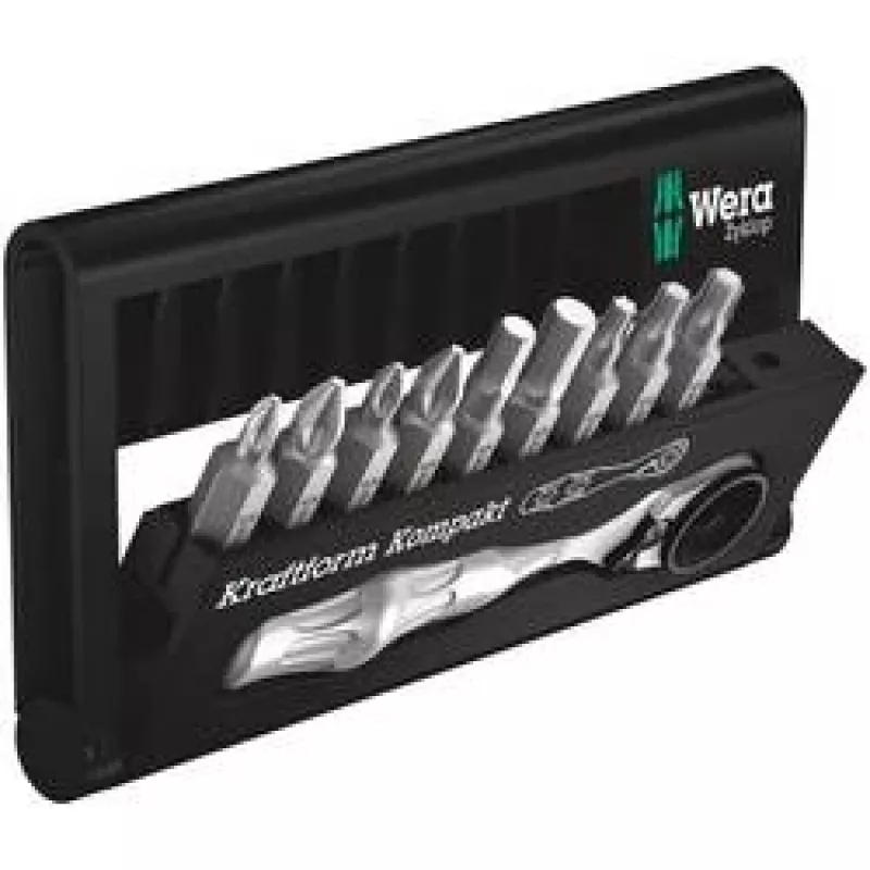 Wera 05057418001 Bit-Check 10 Zyklop Mini BiTorsion 1 bitset, 10 stuks, Phillips, Pozidriv