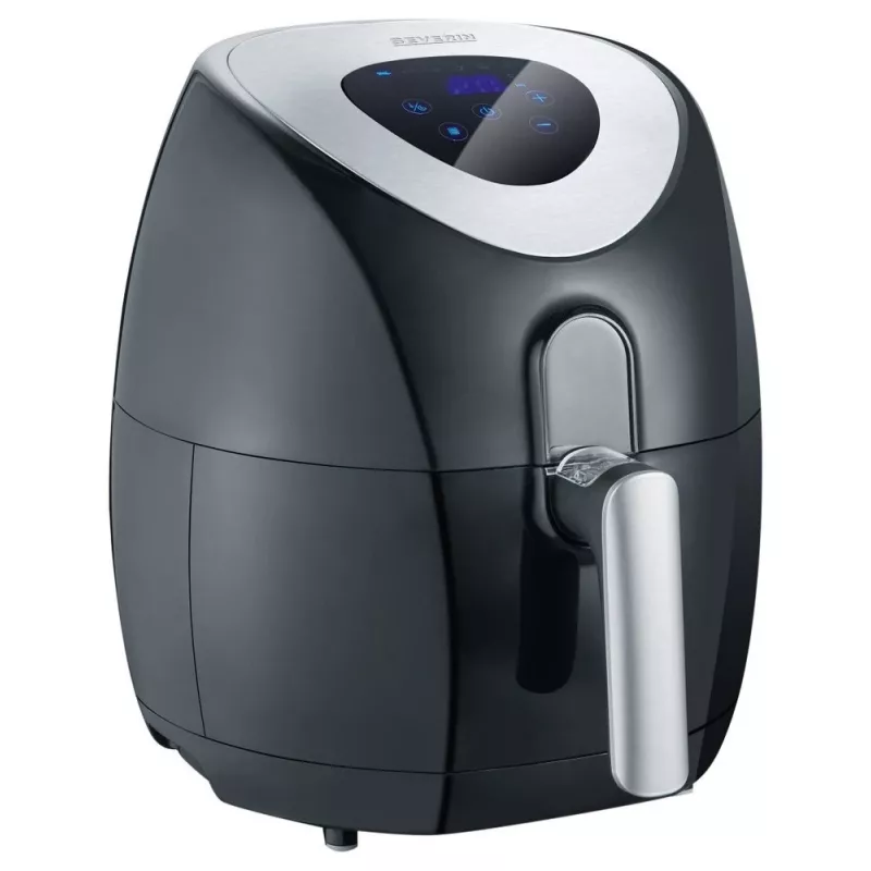 Severin 2430 single 3,2 l standalone 1500 W heteluchtfriteuse zwart, roestvrij staal