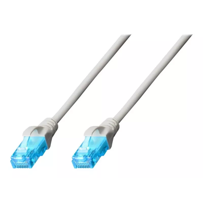 DIGITUS - patchkabel - RJ-45 (M) naar RJ-45 (M) - 25 m - UTP - CAT 5e - afgeschermd, Snagless - grijs