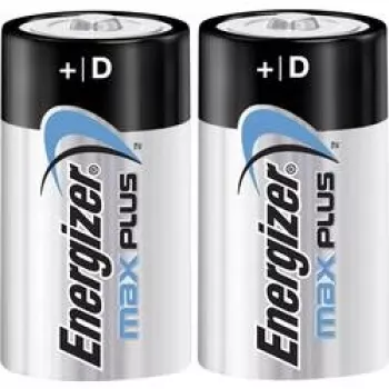 Energizer D alkaline Max Plus batterijen, 2-pack