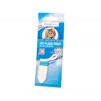 Vingerkap bogar Bogadent Anti-Plaque — tandplakverwijderaar voor katten, 1 stuk, 120 g, voor volwassen katten