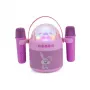 AKAI JoyBox Kids Karaokeset met Bluetooth, USB, MicroSD, AUX, FM-radio, RGB-verlichting, stemvervormer, kabelmicrofoon, oplaadbare 1200mAh accu, 5W RMS