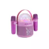 AKAI JoyBox Kids Karaokeset met Bluetooth, USB, MicroSD, AUX, FM-radio, RGB-verlichting, stemvervormer, kabelmicrofoon, oplaadbare 1200mAh accu, 5W RMS