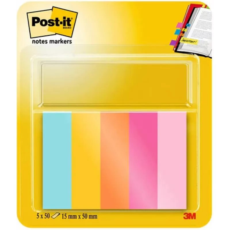3M Page Marker 670-5-BEA assorti 5x100 vellen/pack