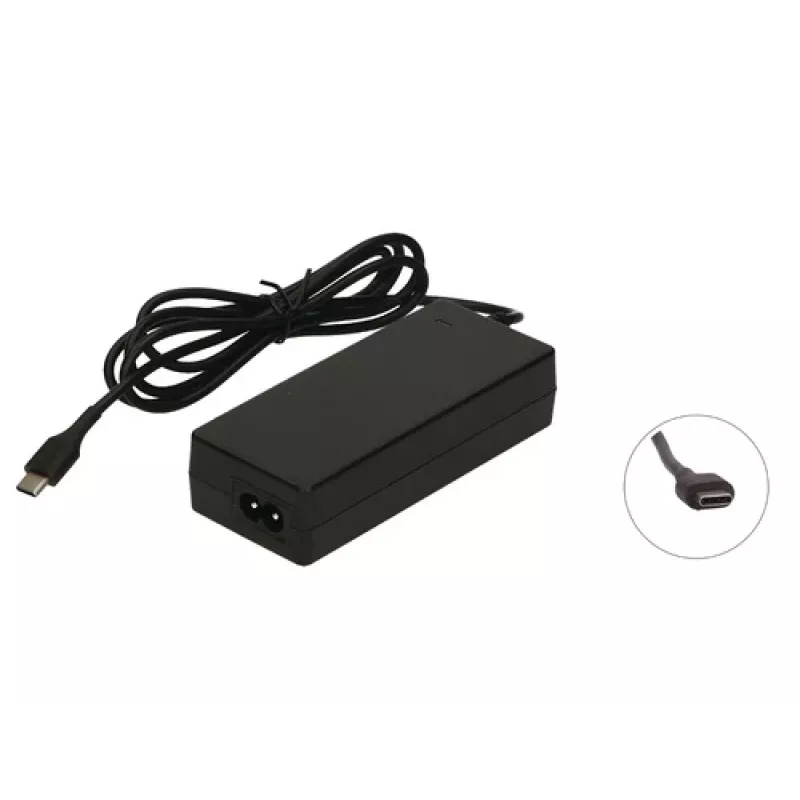 2-POWER PSA Parts CAA0744G 65W AC-voeding voor Lenovo notebook - zwart