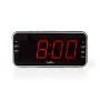 Nedis CLAR004BK radiowekker met LED-display, FM-tuner, dual-alarm, projectie, AUX, zwart