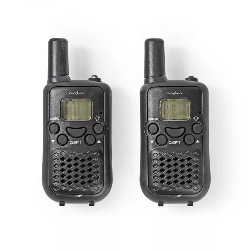 Nedis walkietalkieset WLTK0500BK bereik 5 km 8 kanalen PMR446