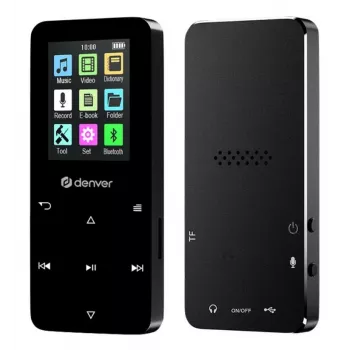Denver MP-1830B Black MP4-speler met Bluetooth, 1,8 inch display, 4GB, zwart