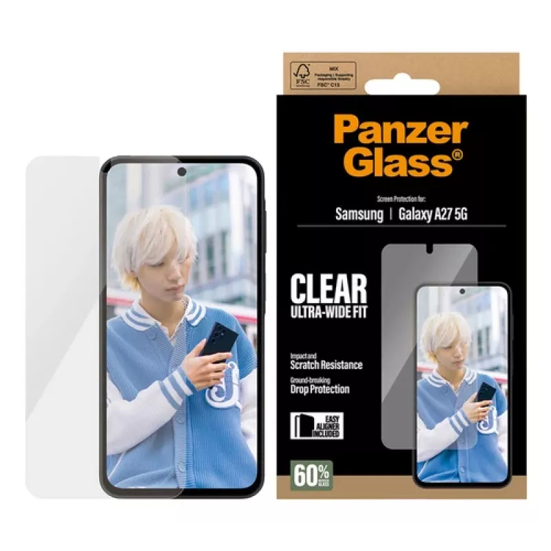 PanzerGlass Ultra-Wide Fit EasyAligner Schermbeschermer voor Samsung Galaxy A27 5G