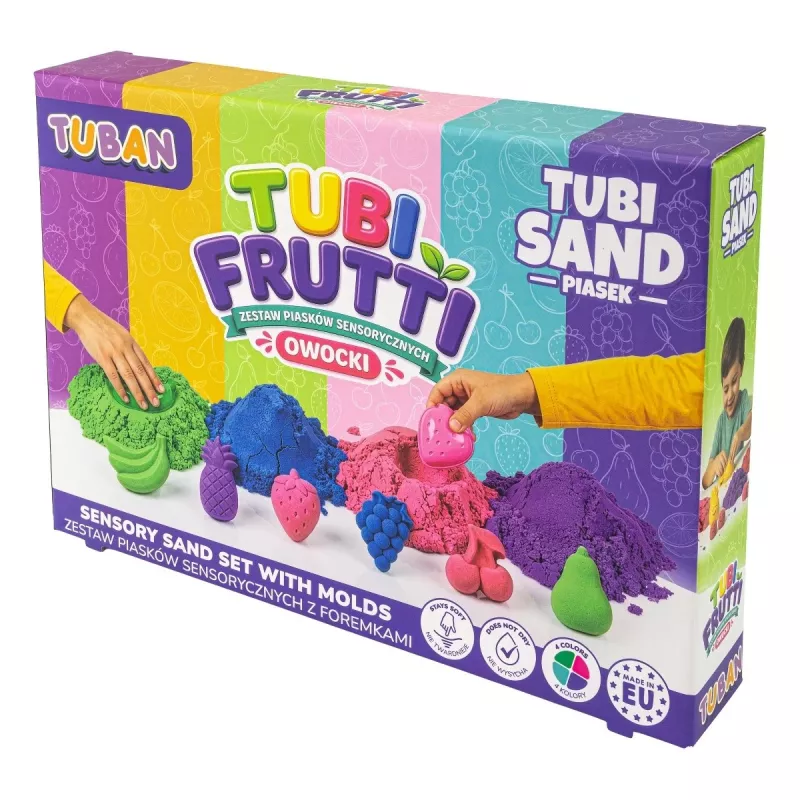 TUBAN Sensory Sand - Tubi Frutti set 1 kg multicolor fruitgeur