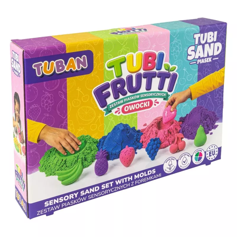 TUBAN Sensory Sand - Tubi Frutti set 1 kg multicolor fruitgeur