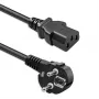 QOLTEC stroomkabel SCHUKO CEE haakse stekker IEC C13 5m zwart