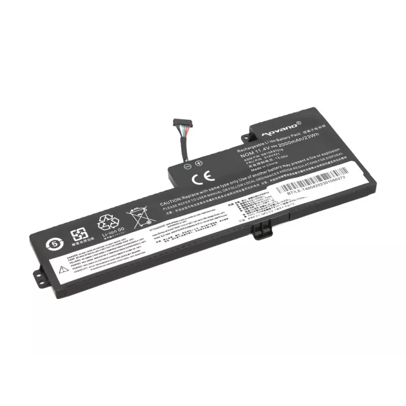 MITSU accu 01AV419 voor Lenovo ThinkPad T470 T480 A475 A485 - 2000 mAh (23 Wh)