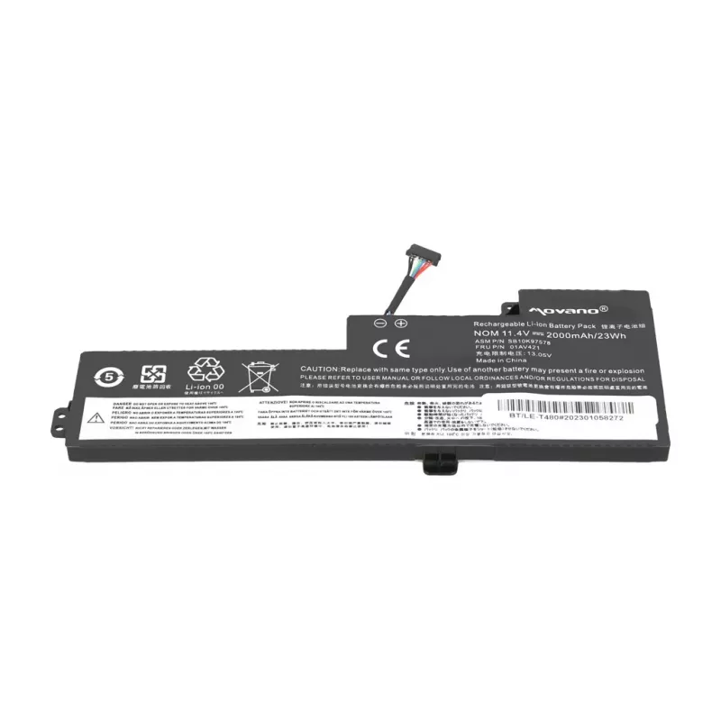 MITSU accu 01AV419 voor Lenovo ThinkPad T470 T480 A475 A485 - 2000 mAh (23 Wh)