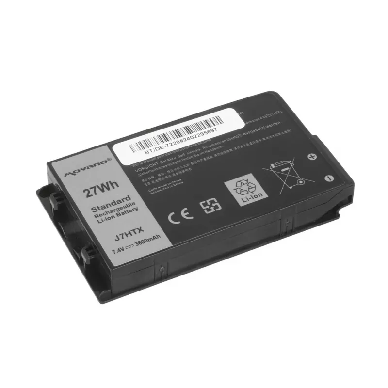 MOVANO accu J7HTX voor Dell Latitude 12 Rugged 7202 7212 7220 Tablet - 3600 mAh (27 Wh)