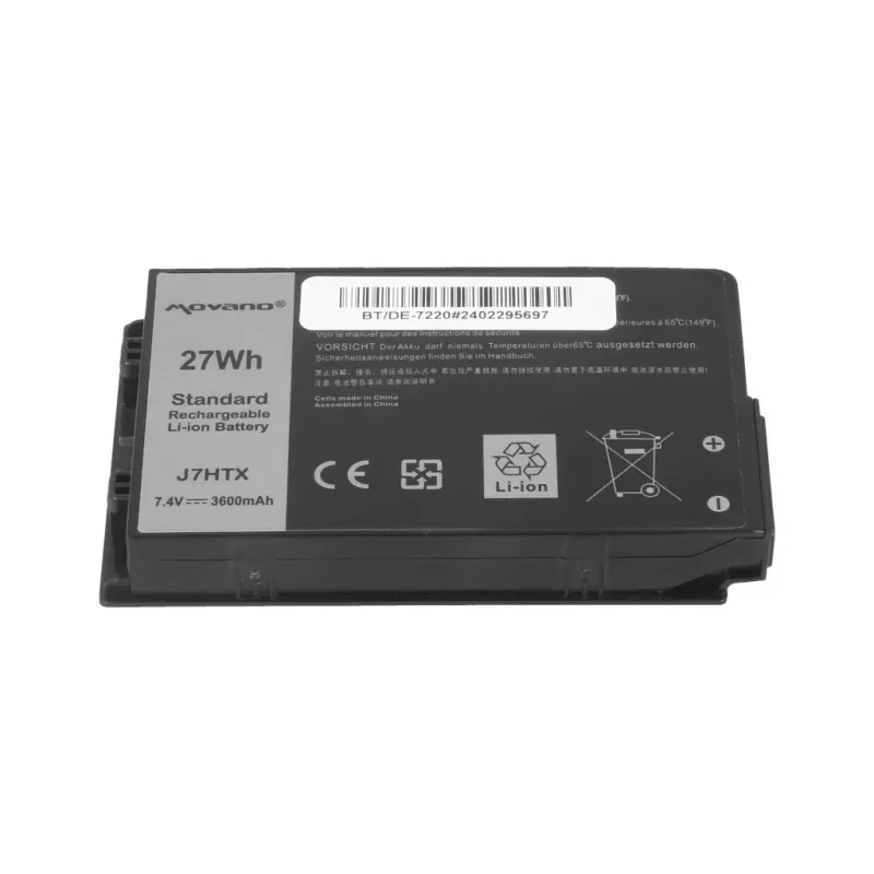 MOVANO accu J7HTX voor Dell Latitude 12 Rugged 7202 7212 7220 Tablet - 3600 mAh (27 Wh)