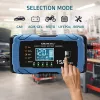 Qoltec intelligente microprocessor-oplader 12V 15A | gelijkrichter met reparatiefunctie | AGM GEL LiFePO4 | 9-traps laden