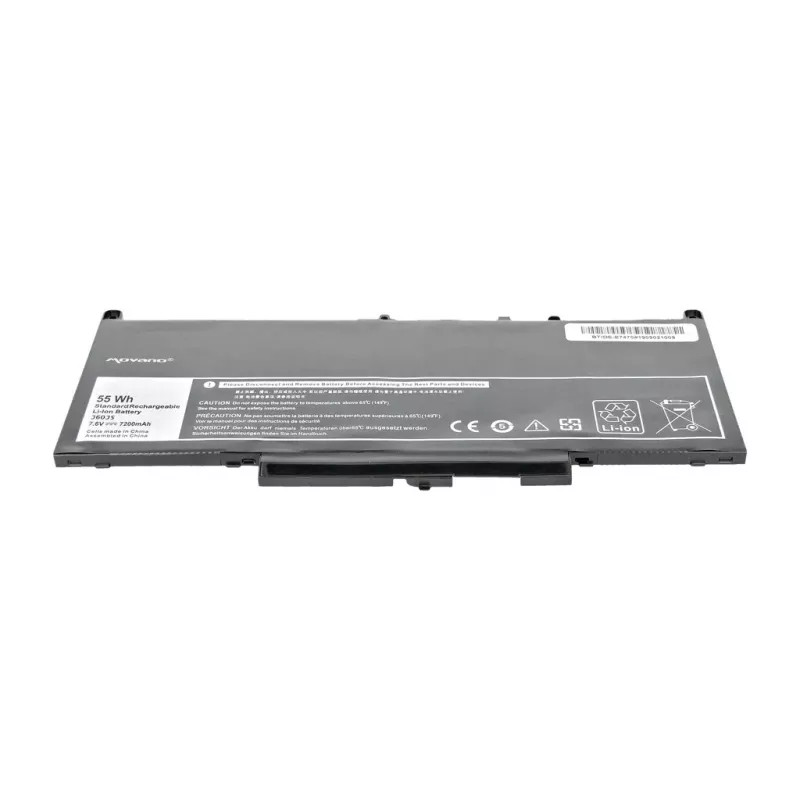 MOVANO accu J60J5 GG4FM MC34Y voor Dell E7270 E7470 - 7200 mAh (55 Wh)