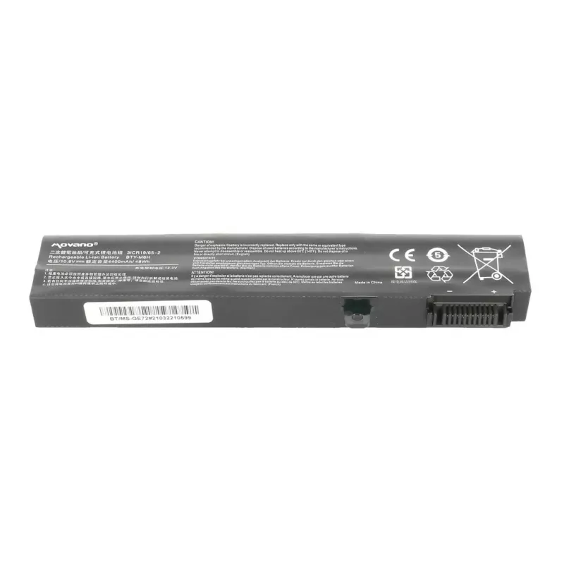 MOVANO accu BTY-M6H voor MSI CX62 GE62 GE72 GL72 PE70 - 4400 mAh (48 Wh)