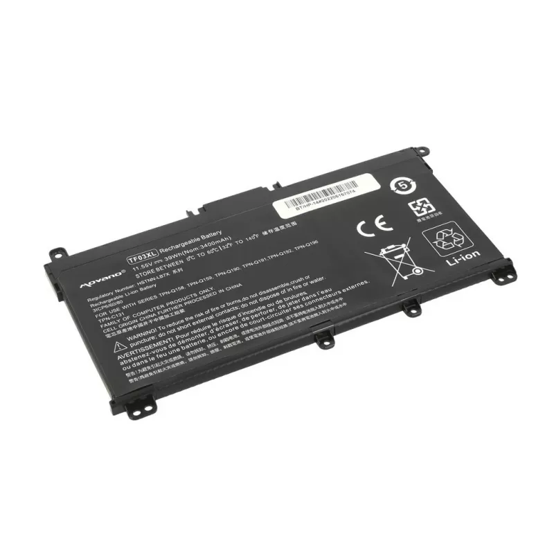 MOVANO accu TF03XL voor HP Pavilion 14-BF 14-BP 15-CD - 3400 mAh (39 Wh)
