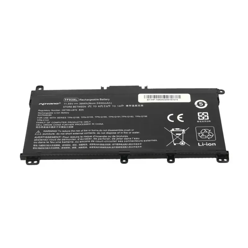 MOVANO accu TF03XL voor HP Pavilion 14-BF 14-BP 15-CD - 3400 mAh (39 Wh)