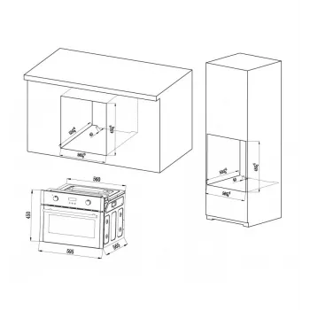Compactoven MPM-63-BOK-24, 24L, 1500W, zwart