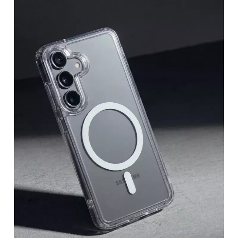 Crong Hybrid Clear Magnetic Case voor Samsung Galaxy A57, transparant, MagSafe-compatibel
