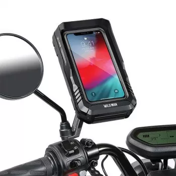 WILDMAN FK3 fietsframetas met telefoonhouder, zwart