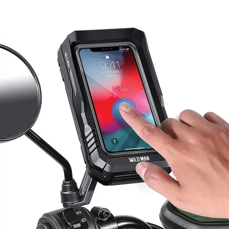 WILDMAN FK3 fietsframetas met telefoonhouder, zwart
