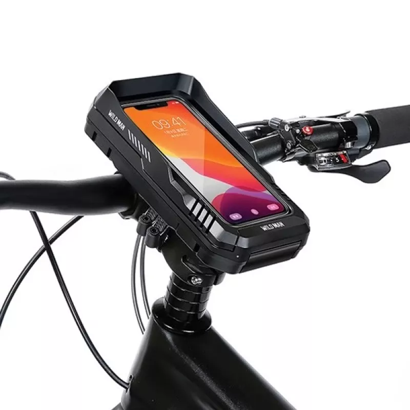 WILDMAN FK4 fietsframetas met telefoonhouder – zwart