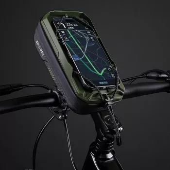 WILDMAN fietsframetas GX330 met telefoonhouder, groen