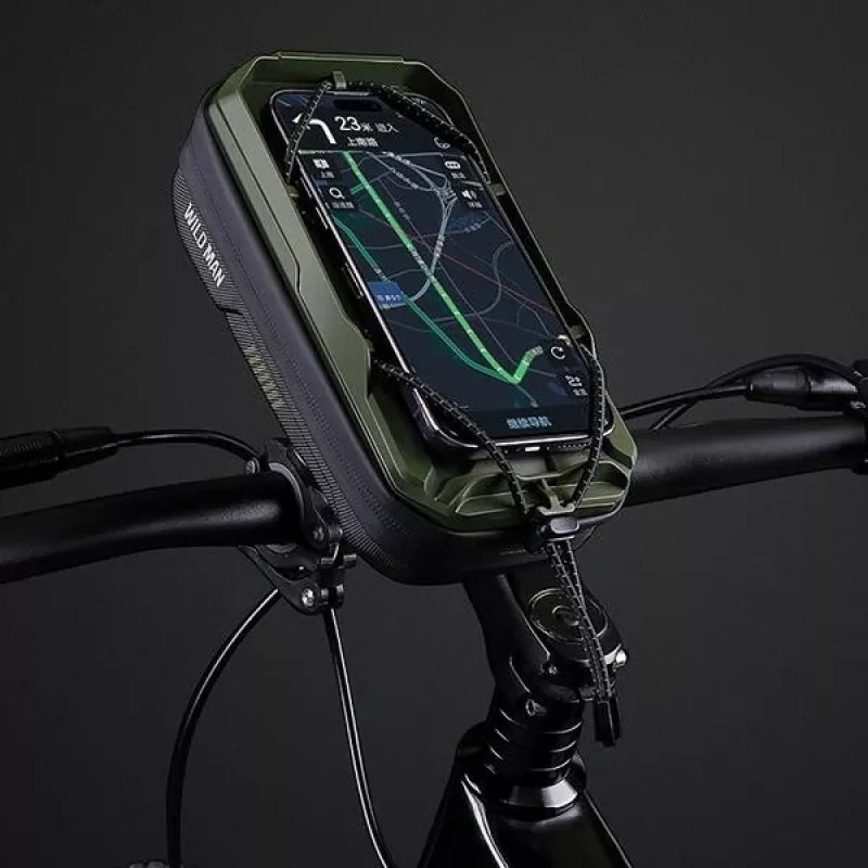WILDMAN fietsframetas GX330 met telefoonhouder, groen