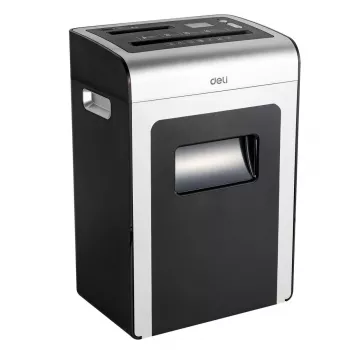 DELI E9917EU cross-cut papiervernietiger, 10 vel, 20L, zwart
