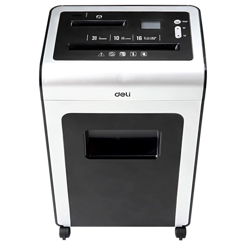 DELI E9917EU cross-cut papiervernietiger, 10 vel, 20L, zwart