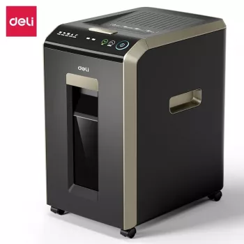 DELI ET089 cross-cut papiervernietiger, 8 vel, 15L, zwart