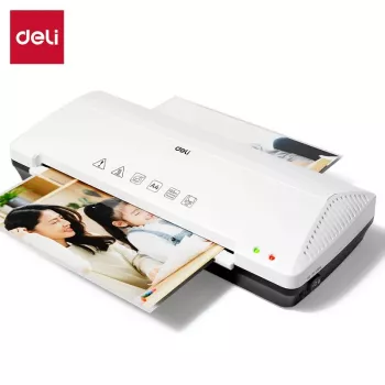 DELI kantoorlaminator ET102 A4 - warm & koud, 2 rollen, 250 mm/min, zwart